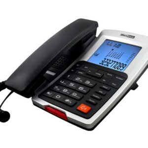 Σταθερό Ψηφιακό Τηλέφωνο Maxcom KXT709 Γκρί - Ασημί με Οθόνη, Ανοιχτή Ακρόαση και Ένδειξη Εισερχόμενης Κλήσης Led