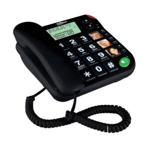 Σταθερό Ψηφιακό Τηλέφωνο Maxcom KXT480 Μαύρο με Οθόνη, Ένδειξη Εισερχόμενης Κλήσης Led και Μεγάλα Πλήκτρα