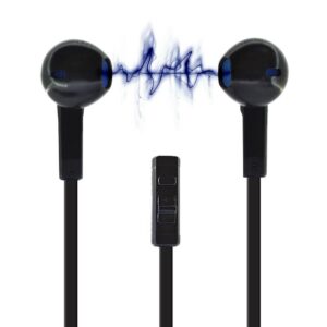 Hands Free Ancus Viker in-Earbud Stereo 3.5mm για Apple-Samsung-HTC-Sony Μαύρο με Καλώδιο Πλακέ, Πλήκτρο Απάντησης και Έντασης