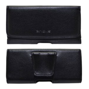 Θήκη Οριζόντια Large Ancus Δερμάτινη για Smartphone 5" έως 5.5" Ίντσες Μαύρη