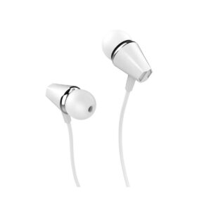 Hands Free Hoco M34 Earphones Stereo 3.5mm Λευκό με Μικρόφωνο και Πλήκτρο Λειτουργίας