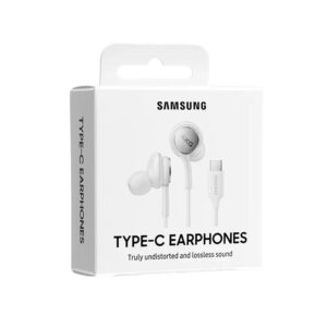 Hands Free Stereo Samsung Earphones EO-IC100BW USB-C Λευκό με Μικρόφωνο και Πλήκτρο Λειτουργίας 1.2m