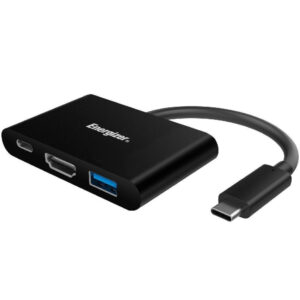 Hub Energizer USB-C HC303CV  σε USB-A 3.0 + HDMI 4K + USB-C  Μαύρο