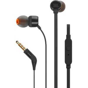 Hands Free JBL Tune 160 In-ear 3.5mm 9mm Dynamic Driver Pure Bass Sound με Μικρόφωνο JBLT160BK 1.2m Μαύρα