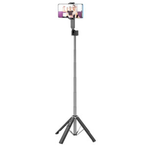 Selfie Stick Hoco K18 Wave για Συσκευές 4.5"- 7" 70mAh Ύψος 97cm Μαύρη