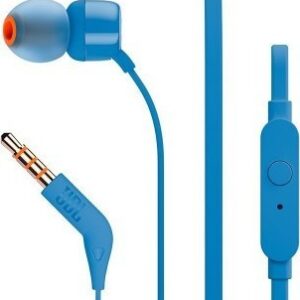 Hands Free JBL Tune 160 In-ear 3.5mm 9mm Dynamic Driver Pure Bass Sound με Μικρόφωνο JBLT160BLU 1.2m Μπλε