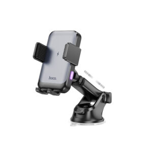 Βάση Στήριξης Αυτοκινήτου Hoco HW9 Climber Στήριξη στο Ταμπλό για Συσκευές 4.5"-7" με Wireless Fast Charger έως 15W και Επεκτεινόμενο Βραχίονα Μαύρη