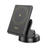 Βάση Στήριξης Αυτοκινήτου Hoco HW20 Precious με Magnetic Wireless Fast Charger έως 15W USB Μαύρη 4.5"-7"