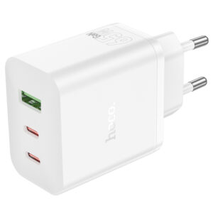 Φορτιστής Ταξιδίου Hoco N51 Scenery PD65W με 2xUSB-C και 1xUSB-A  Λευκός