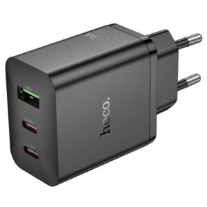 Φορτιστής Ταξιδίου Hoco N50 Scenery GaN Tech PD45W με 2xUSB-C και 1xUSB-A  Μαύρος