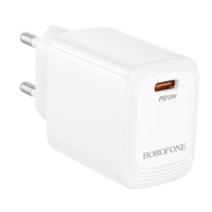 Φορτιστής Ταξιδίου Borofone BN26 Fuente GaN USB-C PD20W Mini Size Λευκός