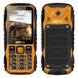 Maxcom MM920 L 2.8" Water-dust proof IP67 με Φακό, Ραδιόφωνο (Λειτουργεί χωρίς Handsfree) και Κάμερα Πορτοκαλί - Μαύρο