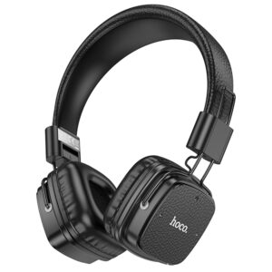 Wireless Ακουστικά Stereo Hoco W56 Earl V5.4 250mAh με AUX και Μικρόφωνο Μαύρα