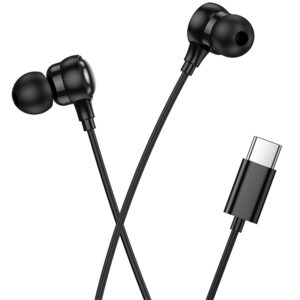 Hands Free Hoco M116 Benevolent Stereo USB-C με Μικρόφωνο 1.2m Μαύρα Συμβατά με Όλες τις USB-C Συσκευές