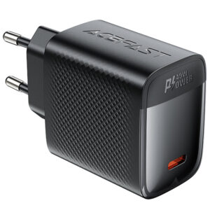 Φορτιστής Ταξιδίου Acefast A112 Fast Charging USB-C PD45W QC3.0 GaN Μαύρος
