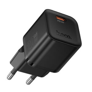 Φορτιστής Ταξιδίου Hoco N64 Ingenious GaN με 1 Εξόδο Φόρτισης USB-C PD20W 5V 3.0A  Μαύρος