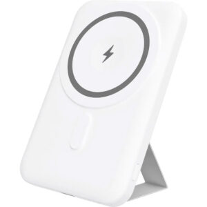 Power Bank Yenkee YPB 501 5000mAh 15W 3A MagSafe Ασύρματη Φόρτιση και 1xUSB-C PD20W, LED Ένδειξη Μπαταρίας Λευκό