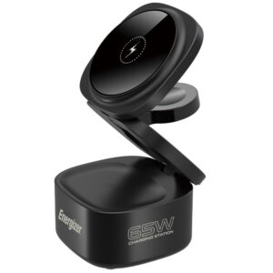 Επιτραπέζιος Φορτιστής 5 σε 1 Energizer WCP311 65W με 1xUSB-C 65W 1xUSB-A 18W και Ασύρματη Φόρτιση 15W Μάυρος