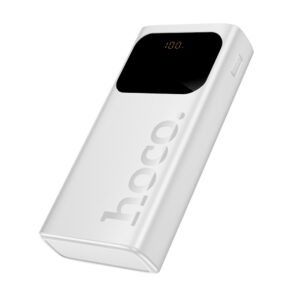 Power Bank Hoco J144A 30000mAh 1xUSB-C 1xMicro USB 2xUSB-A 5V/2A και LED Ένδειξη Μπαταρίας Λευκό