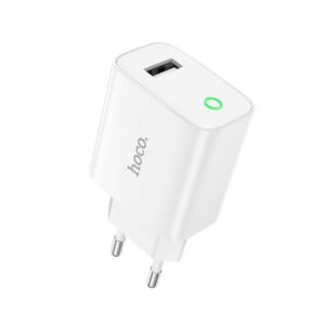 Φορτιστής Ταξιδίου Hoco DC93 1xUSB-A 5V 2.1A Λευκός