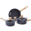 Σετ Μαγειρικά Σκεύη NATUR από Αντικολλητικό Αλουμίνιο 3τεμ. Lamart LT1282 Μαύρα