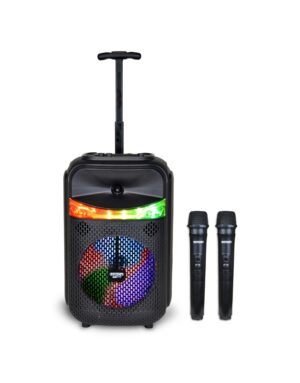 BONTEMPI 49 1070 ασύρματο ηχείο bluetooth 220 watt με 2 ασύρματα μικρόφωνα,TWS λειτουργία