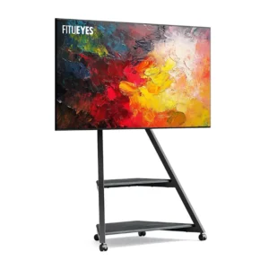 Fitueyes Eiffel FT75 Βάση τηλεόρασης δαπέδου 43"-75" ρόδες - Μαύρο