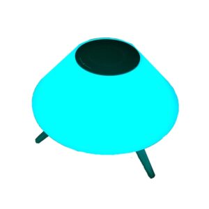 SOUND CRUSH MONO White Aσύρματο ηχείο Bluetooth 5W, Aσύρματος φορτιστής και Φωτιστικό