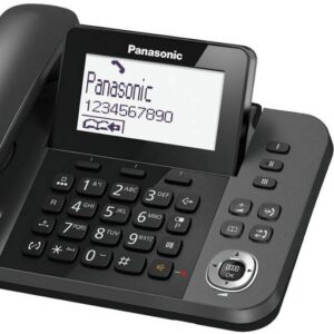 Σταθερό Ψηφιακό Τηλέφωνο Panasonic KX-TGF310EXM Μαύρο + Ασύρματο Ψηφιακό Τηλέφωνο με Υποδοχή Hands-Free στο Ασύρματο