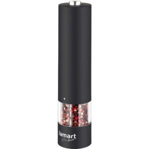 Ηλεκτρικός Μύλος Μπαχαρικών Lamart LT7021 60ml 4xAA με Rubber Επίστρωση και Φωτισμό Μαύρος
