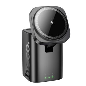 Επιτραπέζια Βάση Ασύρματης Φόρτισης Hoco CQ20 Clever 3-in-1 15W 3A για Φόρτιση Τριών Συσκευών  Μαύρη