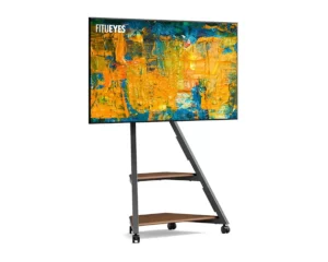 Fitueyes Eiffel FT65 Βάση τηλεόρασης δαπέδου 32"-65" με ρόδες - Black/Walnut