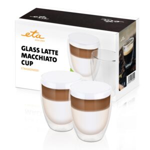 ETA 4181 93020 Σετ Ποτήρια Latte Macchiato από βοριοπυριτικό γυαλί 350ml (2τεμ)