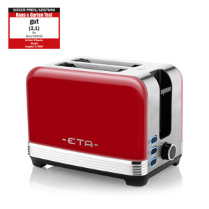 ETA Storio Φρυγανιέρα Κόκκινη-Inox Retro με 7 βαθμούς & απόψυξη