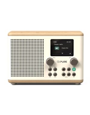 PURE Classic H4 Ψηφιακό Pαδιόφωνο DAB+ Kαι Bluetooth, Λευκό / Bελανιδιά
