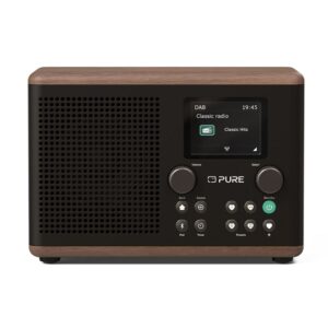 PURE Classic H4 Ψηφιακό Pαδιόφωνο DAB+ και Bluetooth, Mαύρο / Kαρυδιά