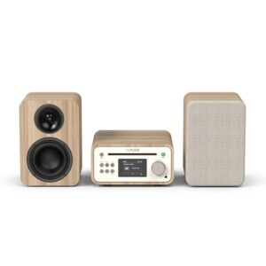PURE Classic Stereo Mini Oλοκληρωμένο Hχοσύστημα με Bluetooth, Cotton White/Oak