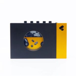 WE ARE REWIND Amy ασύρματο φορητό κασετόφωνο Bluetooth Kίτρινο Mαύρο