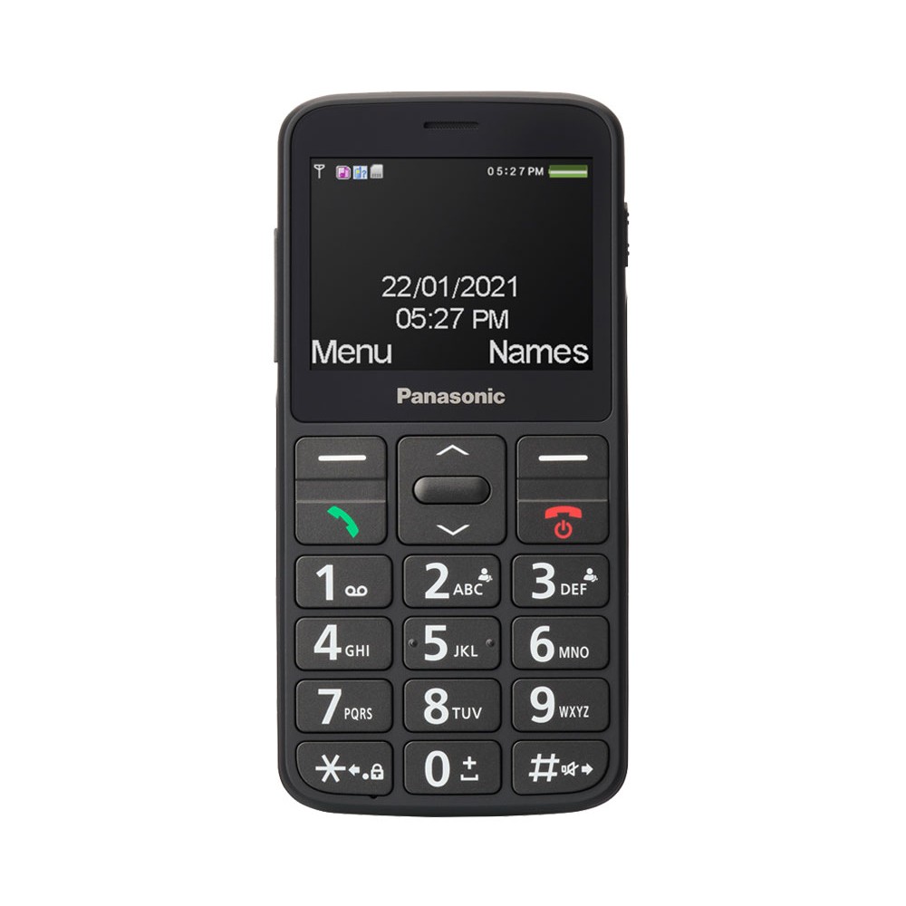 Panasonic KX-TU160EXB 2.4″ με πλήκτρο SOS, Bluetooth, Μεγάλα Γράμματα Μαύρο
