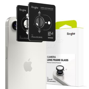 Προστασία Κάμερας με Πλαίσιο Ringke για Apple iPhone 16e 17e Black 2 Τεμαχίων