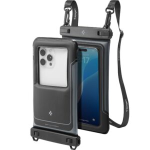 Θήκη Αδιάβροχη Spigen A611P IPX8 Floating Universal Διαστάσεις 13.3cm x 22.5cm 2 τεμαχίων Ματ Μαύρη