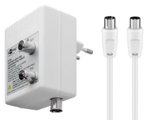 GOOBAY ενισχυτής κεραίας 67226, 2 συσκευές, DVB-T DVB-T2 DVB-C, λευκός