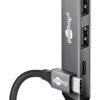 GOOBAY USB hub 74459, 4x θυρών, USB 3.2, 5Gbps, USB-C σύνδεση, γκρι