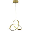 POWERTECH LED φωτιστικό οροφής HLL-0122, 15W, 4000K, Φ22cm x 1m, χρυσό