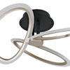 POWERTECH LED φωτιστικό οροφής HLL-0206, 40W, 4000K, Φ53x26cm, οπάλ χρυσό/μαύρο