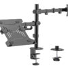 BRATECK βάση γραφείου οθόνης LDT66-C024ML, 17-32", έως 9kg, με θέση για laptop