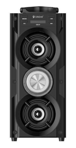 CELEBRAT φορητό ηχείο OS-01, 10W, 1200mAh, Bluetooth, FM, LED, μαύρο