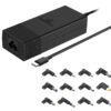 POWERTECH φορτιστής laptop PT-1256 με 12 βύσματα, USB-C PD, 90W, μαύρος