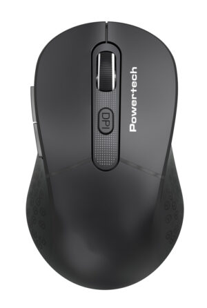 POWERTECH ασύρματο ποντίκι PT-1466, USB δέκτης, έως 1600DPI, μαύρο