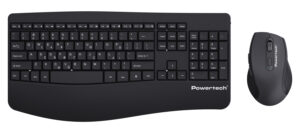 POWERTECH set ποντίκι & πληκτρολόγιο PT-1490, 2.4GHz & Bluetooth, μαύρο